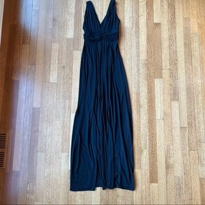 Tart Maxi Dress Black Sleeveless Vneck Empire Waist Size Small